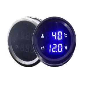 12/24V 52MM 수온계 전압계 2 in 1 디지털 디스플레이 자동차 트럭 게 미터