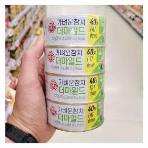 오뚜기 가벼운참치 더마일드 135g X 4개입 x 1개 b29744 (29267283)