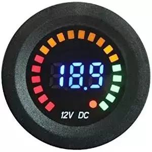 페인완 12V 24V 전압계 LED 디지털 디스플레이 DC 자동차 모터사이클 트럭 보트 마린용 단자 포함