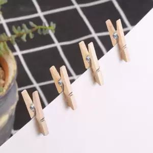 사진 메모걸이 미니 나무집게 100p세트(2.5cm)/집게/걸이/집개/문서/장식/메모/클립/게시판/포토/꾸미기