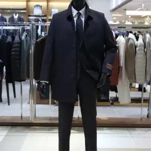 [바쏘](의정부점)25 FW 울 캐시미어 90/10 천여소재 순모100% 셋인카라 하프 숏코트 2종 [ 네이비,차콜...