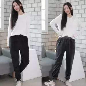 여성 기모 조거 팬츠 스판 바지 트레이닝복 여성 벨벳 조거 팬츠 트레이닝