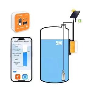 Moray 스마트 WiFi 수위 센서 수조 모니터링 LCD 알람 IP67 방수 202RSP5m
