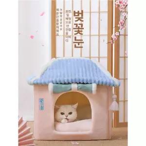 고양이 추위 동굴 기와집 꿀벌로봇 쟈레 새끼 소형견용