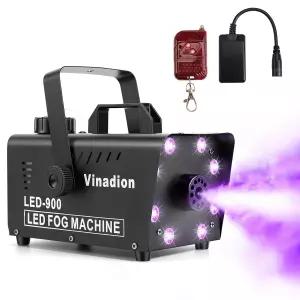 900W 휴대용 스모크 머신 무선 리모컨 LED 13색 DJ 파티 무대용
