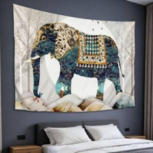 코끼리 대형 패브릭 포스터 200x150cm 벽 가리개 인테리어 천
