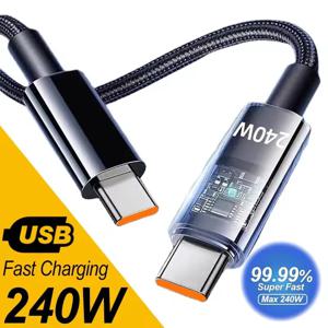 240W 나일론 USB 타입 C 초고속 충전 케이블 (삼성, 샤오미, 화웨이, 아너용) LED 디지털 디스플레이 USB C 충전기 데이터 케이블