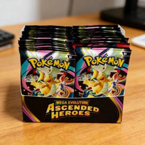 12/18/36팩 영어 TCG: 메가 에볼루션 퍼펙트 오더 팬텀말 플레임스 어센디드 히어로즈 부스터 박스 포켓몬 카드