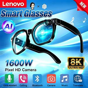 레노버 1800W 카메라 8K HD 스마트 안경 Chat GPT 260mAh 배터리 블루투스 통화 음성 비서 제어 스마트 안경 (남성용)