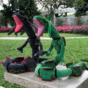 2 스타일 포켓몬 드래곤 플러시 장난감 메가 Rayquaza 78CM 녹색과 반짝이는 검은 색 부드러운 봉제 동물 만화 피규어 인형