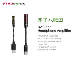 FiiO JIEZI USB 유형 C ~ 3.5mm/imbalance 4.4mm 이어폰 USB C 케이블 IOS Android 용 오디오 Aux 케이블