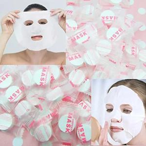 30/50pcs 압축 페이셜 마스크 휴대용 여행용 부직포 페이스 마스크 스킨 케어 코튼 포장 마스크 종이 코튼 페이셜 타월