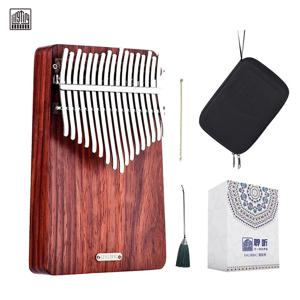LINGTING Kalimba 17 21 키 휴대용 엄지 피아노 전문 Kalimbas 초급 음악 키보드 악기 (Accessorie 포함)