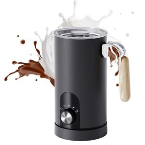 [핫!] 전기 우유 거품기, 터치 컨트롤 기능이 있는 5-in-1 우유 스티머, 350ml 자동 온냉 거품 제조기, EU 플러그
