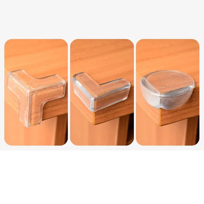 4/10pcs 아기 안전 코너 실리콘 보호대 테이블 부드러운 투명 어린이 충돌 방지 코너 가장자리 보호 가드