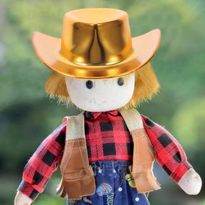 10개입 미니 글리터 카우보이 모자, 작고 귀여운 웨스턴 스타일 모자, DIY 파티 장식용 액세서리, 미니 웨스턴 카우보이 모자