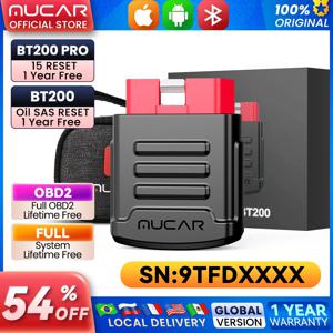 MUCAR BT200 자동차 진단 도구 Obd 2 모든 자동차 용 Bluetooth Wifi 스캐너 자동 Obd2 테스터 15 진단 재설정