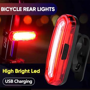 자전거 미등 COB 자전거 후면 조명 6 가지 모드 USB 충전식 Mtb LED 경고 테일 램프 사이클링 액세서리