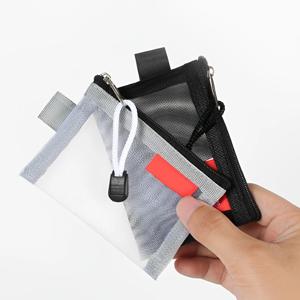 나일론 메쉬 카드 보관 가방 미니 투명 그리드 버스 ID 신용 카드 소지자 지퍼 주머니 여행 작은 동전 지갑 파일 가방