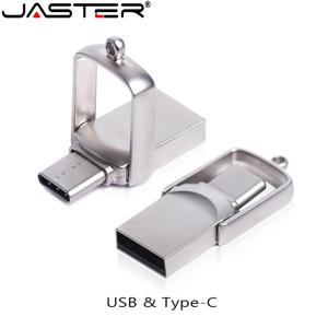 JASTER TYPE-C OTC 비즈니스 선물 USB 플래시 드라이브 128GB 미니 메탈 메모리 스틱 64GB 고속 펜 드라이브 32GB 실버 USB-C 16G 8G