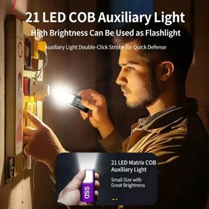 미니 COB LED 손전등 충전식 휴대용 EDC 토치 USB C 포켓 랜턴 플러드 작업등 클립 자석 포함 비상용