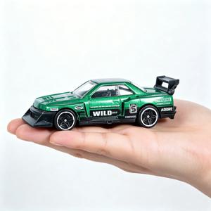 스카이라인 GT-R R32 레이싱카, 슈퍼 실루엣 드리프트 쿠페 복제품, 다이캐스트 합금 차량 모형, 수집용 장식품