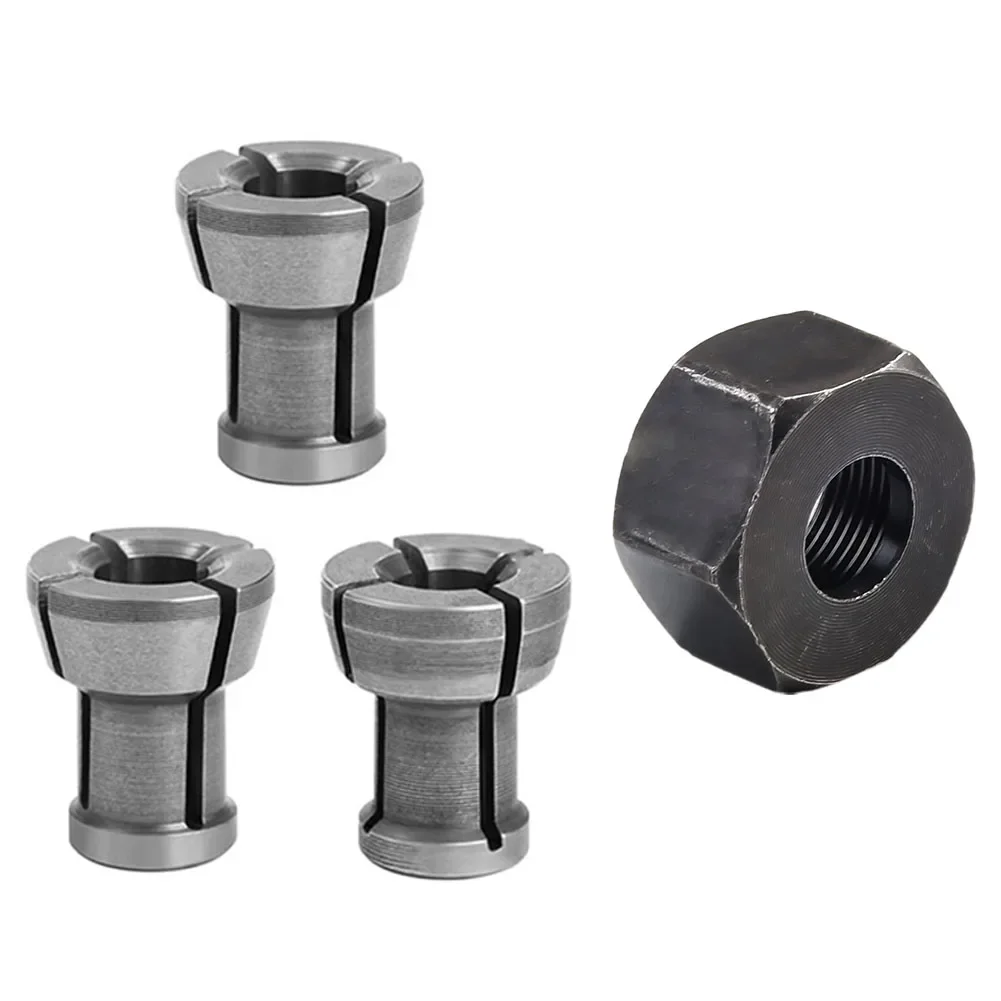 1 세트 M17 6/6.35/8mm 콜렛 척 어댑터 너트 조각 트리밍 기계 라우터 목공 도구