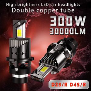 D 시리즈 D2S D4S LED 헤드라이트 전구 D1S D3S Canbus 30000LM D2R D4R 자동 전구 300W 자동차 램프 크세논 HID 6000K 플러그 앤 플레이 12V 24V