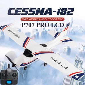 Parkten RC 비행기 P707G PRO LCD 버전 2.4G 3D/6G 자이로 3Ch 고정 날개 비행기 야외 장난감 드론 RTF CESSNA 182 글라이더