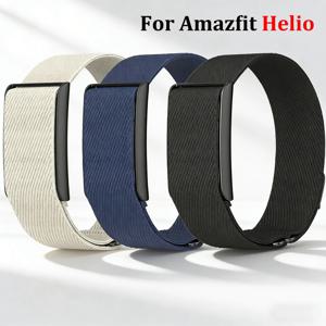Amazfit Helio 피트니스 트래커용 스트랩 통기성 스포츠 나일론 손목 밴드 암밴드 교체용 팔찌 correa amazfit helio 스트랩
