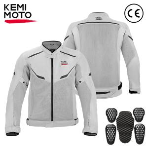 KEMIMOTO 남성용 오토바이 자켓 여름 소프트 메쉬 CE 인증 보호 장비 통기성 라이딩 사이클링 복장