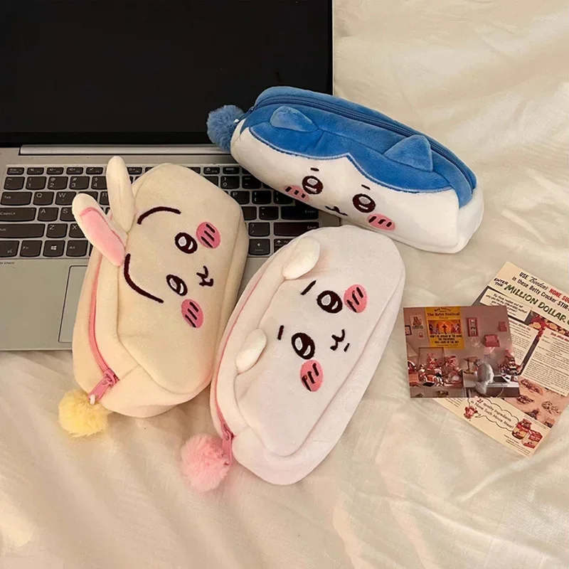 귀여운 우사기 문구 파우치 치이카와 필통 하치와레 만화 필통 문구 파우치