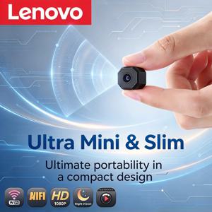 Lenovo 4K 1080P HD 미니 와이파이 카메라, AP 핫스팟 기능, 원격 모니터링, 휴대용 소형 캠코더, 가정용 보안 감시 스마트 카메라