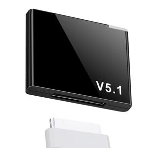 새로운 I-WAVE 30핀 Bluetooth 5.1 오디오 수신기 A2DP 미니 무선 어댑터 iPhone 및 iPod용 30핀 잭 아날로그 스피커