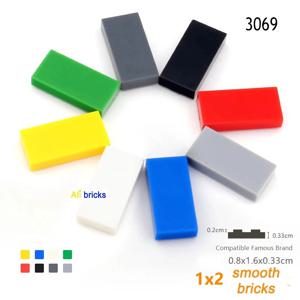 50 개/몫 1x2 타일 빌딩 블록 대량 액세서리 3069 MOC 벽돌 바닥 부품 DIY 하우스 도시 거리 기본 보드 플레이트