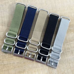 20mm 22mm 나일론 범용 시계 스트랩 NATO 시계줄 세이코 화웨이 오메가 IWC용 스테인레스 스틸 니들 버클 팔찌