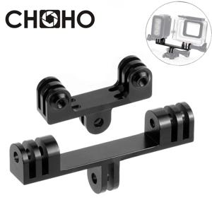 Gopro 액세서리 용 알루미늄 합금 CNC 마운트 GoPro Hero 13 12 DJI OSMO Action 4 Insta360 용 이중 브래킷 브리지 커넥터
