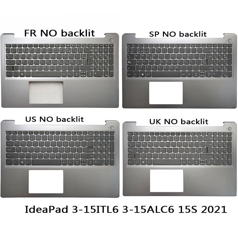 IdeaPad 3-15ITL6 3-15ALC6 15S 2021 미국/영국/스페인어/프랑스어 키보드 노트북 손목 받침대 상단 커버 케이스의 새로운 기능