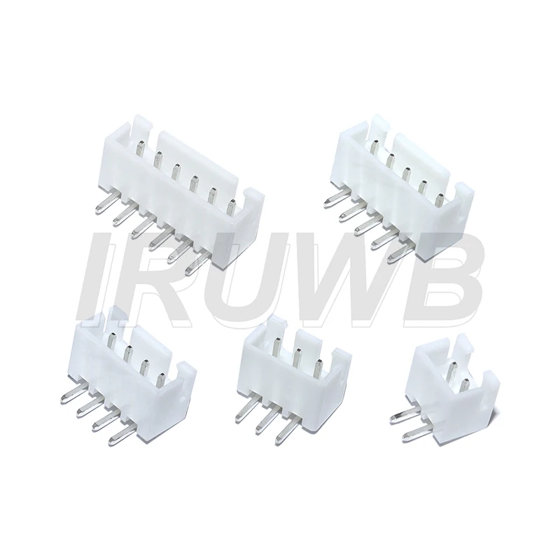 50개/몫 2P 3P 4P 5P 6P 2.54mm XH2.54 PCB JST용 직각 핀 헤더 커넥터 피치 XH