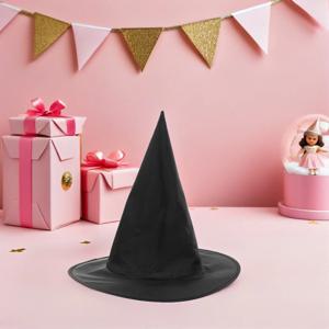 1세트: 공주 왕관과 마법사 모자 세트, 우아한 검은색 모자, 섬세한 분홍색 왕관, 실내외에서 사용 가능한 어린이 파티용품, 코스프레 의상