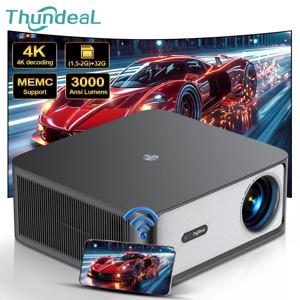 썬디엘 TD98Pro 풀 HD 1080P 프로젝터 TD98 프로 4K 비디오 WiFi 안드로이드 32G 3000 안시 루멘 시네마 3D 게임 LED 빔 프로젝터