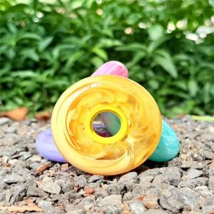 85A LBS 흰색 노란색 보라색 분홍색 청록색 80mm 76mm 72mm 롤러 스케이트 바퀴 SEBA FSK 8p 용 슬라롬 타이어가있는 전체 고기 옥 휠