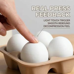 3D 프린팅 버튼 클리커 키링 에그 라이스 키캡 프레스 키체인 패션 키즈 백팩 펜던트 프레스 키보드 키링 선물