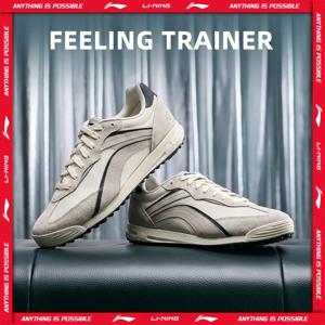 Li-Ning 남성용 FEELING TRAINER 라이프스타일 신발 레트로 소프트 경량 스포츠 신발 LiNing 세련된 캐주얼 스니커즈 AGLW041