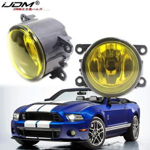iJDM 선택적 노란색 렌즈 안개등 램프 어셈블리(Acura Honda, Ford Nissan Subaru Suzuki 등용 55W H11 할로겐 전구 포함)