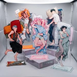 게임 에일리언 스테이지 15CM 아크릴 스탠드 키체인 미지 수아 이반 슬립 레이지 데일리 스타일 캐릭터 애니메이션 팬 수집품 데스크탑 장식품