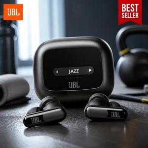 JBL Live Beam 3 TWS 무선 블루투스 5.3 이어폰 1.45인치 터치 오디오 노이즈 캔슬링 48시간 재생 방수 스포츠