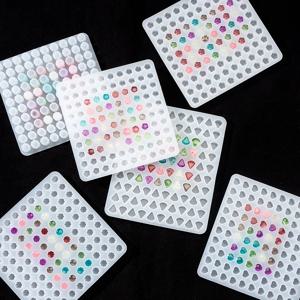 100구 미니 고양이 발 모양 사각형 원형 실리콘 몰드 왁스 씰 스탬프 스크랩북킹 도구 귀걸이 펜던트 쥬얼리 아트 공예 몰드