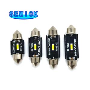 50Pcs 꽃줄 31MM 36MM 39MM 41MM C5W C10W LED 전구 Canbus 자동차 인테리어지도 돔 라이트 독서 등 12V/24V 자동 램프