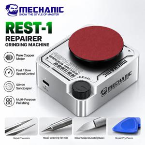 MECHANIC REST-1 10000RPM 연마기, 50mm 사포, 핀셋, 납땜 인두 팁, 날 연마 및 수리 도구